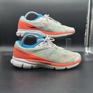 Under Armour Charged Bandit White Orange Blue Womens Size 9 1258730-100 GUC